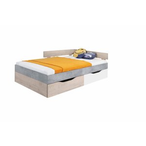 Dětská postel Sigma SI16 Barva korpusu: Bílá/Beton, Varianta Si: Levá