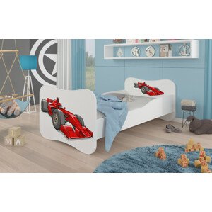 Dětská postel s obrázky - čelo Gonzalo Rozměr: 160 x 80 cm, Obrázek: Formule