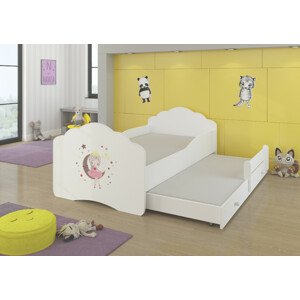 Dětská postel s obrázky - čelo Casimo II Rozměr: 160 x 80 cm, Obrázek: Spící Princezna