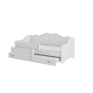Dětská postel Emka II s přistýlkou Barva korpusu: Bílá/ růžová