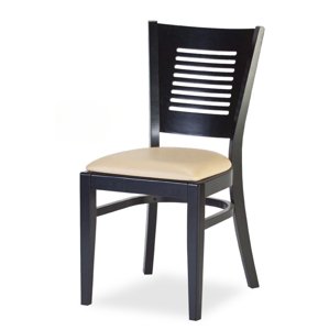 Židle CZH016 - čalouněný sedák Barva korpusu: Tmavě hnědá, látka: Micra marone
