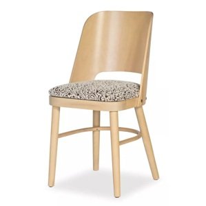 Židle Debra - čalouněný sedák Barva korpusu: Buk, látka: Micra marone