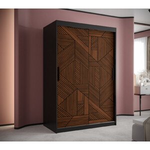 Šatní skříň Abi Marsylia 1 Barva korpusu: Černá, Rozměry: 120 cm, Dveře: Marsylia - celá grafika