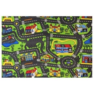 Dětský hrací koberec rally-city life - 133 x 133 cm