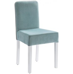 Moderní čalouněná židle ballerina - bílá/mint