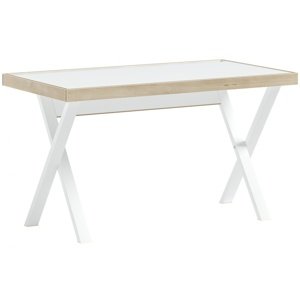 Studentský stůl dylan - bílá/dub světlý