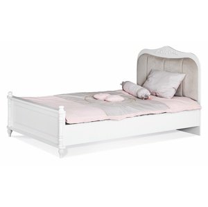 Studentská postel 120x200cm luxor - bílá/béžová