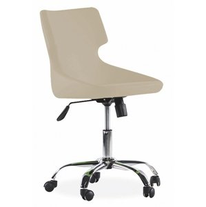 Otočná židle na kolečkách colorato - krémová