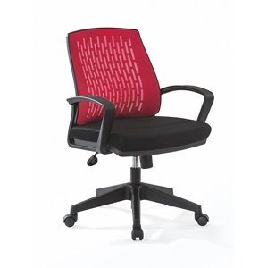 Židle na kolečkách prim - červená/černá
