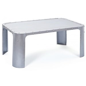 Unikátní kovový konferenční stolek unico - stříbrná