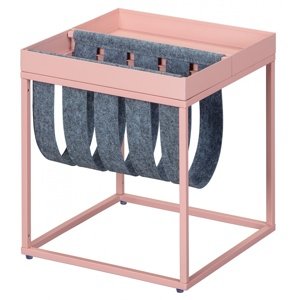 Odkládací stolek hayes - růžová/šedá