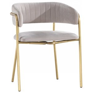 Designová židle luxor - šedá/zlatá