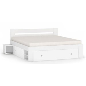 Manželská postel rea larisa 180x200cm s nočními stolky - bílá