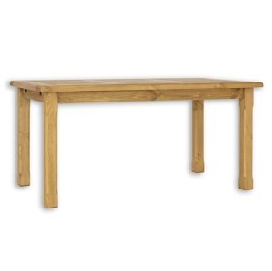 Dřevěný jídelní stůl 90x160 mes 02 b - k03 bílá patina