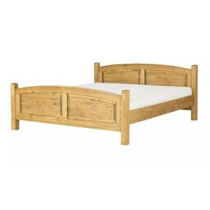 Manželská postel 160x200 dřevěná selská acc 05 - k03 bílá patina