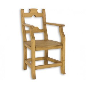 Židle s područkami sil 12 selská - k09 přírodní borovice