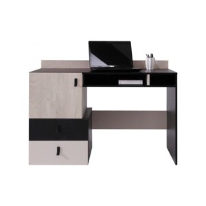 Studentský psací stůl saturn - černá / béžová