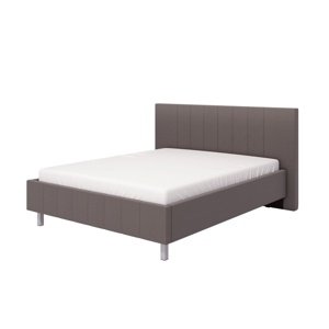 Manželská postel 160x200cm camilla – sv. šedá/šedé nohy