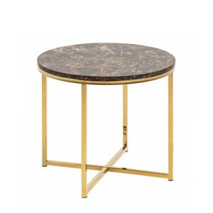Konferenční stolek Alisma brown/golden 50x42,7