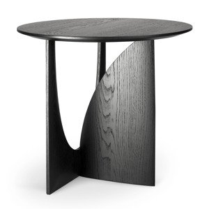 Odkládací stolek Geometric - lakovaný dub - černá - kulatý - Ethnicraft