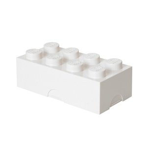 Box na svačinu 10 x 20 x 7,5 cm, více variant - LEGO Barva: bílá
