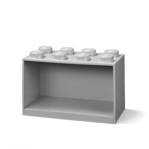 Brick 8 závěsná police, více variant - LEGO Barva: šedá